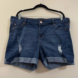 NWOT Celebrity‎ Pink Ripped High Rise Shorts - 18
